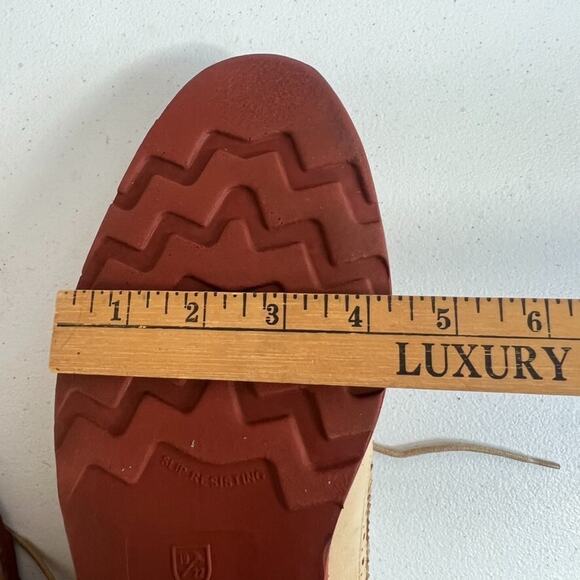 Allen Edmonds Shoes Mens 11.5 E Tan Leather Shannon Drive Brogue Long Wingtip - Picture 10 of 11